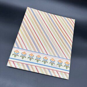 Vintage Photo Album Oleg Cassini Hallmark Floral Stripes 1970s Canada Glacier